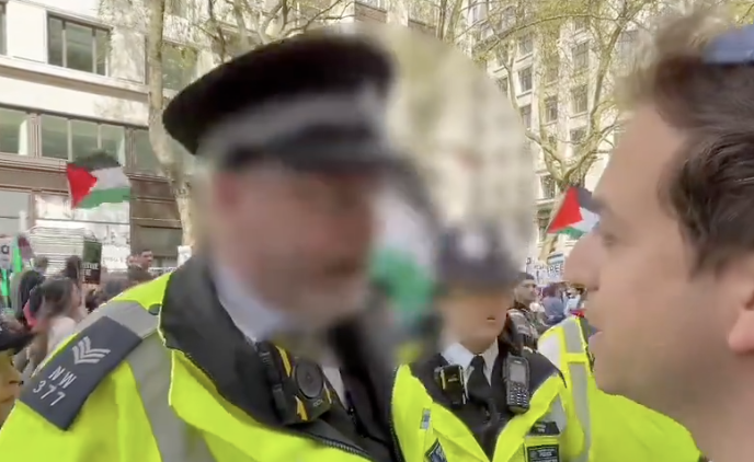Based Britcop Tells Greasy Kike He’s Not Welcome at Anti-Jewish March!